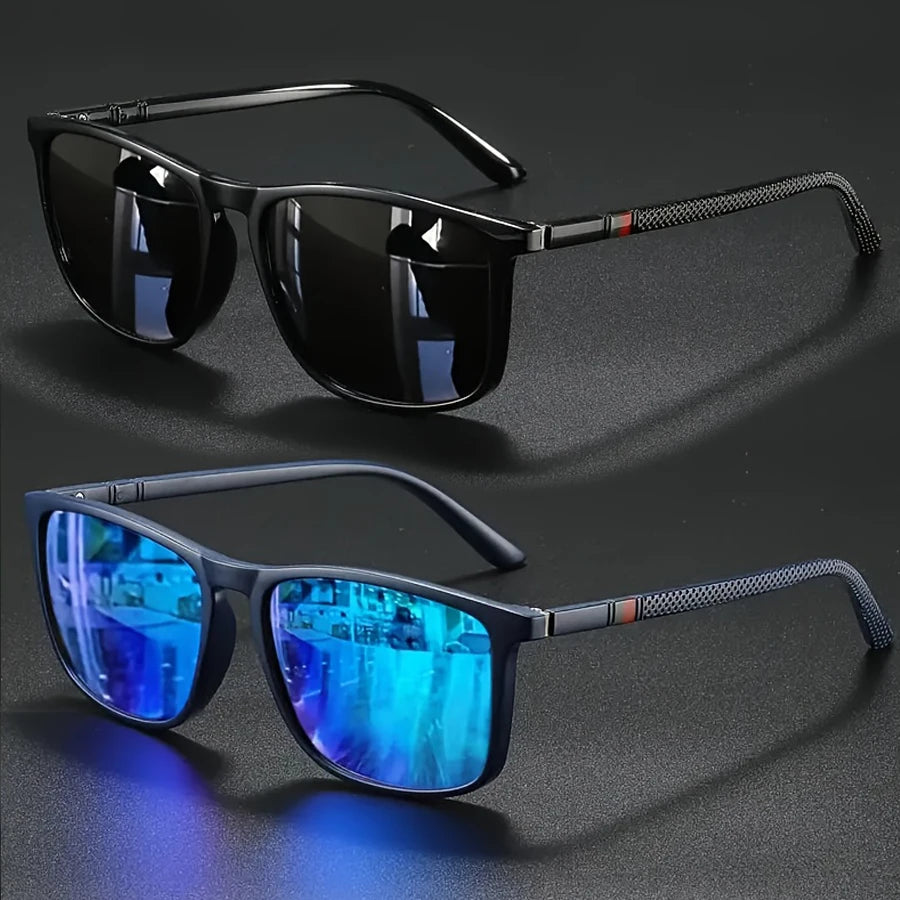 2/3-pack Fyrkantiga Solglasögon – Vintage Unisex UV400
