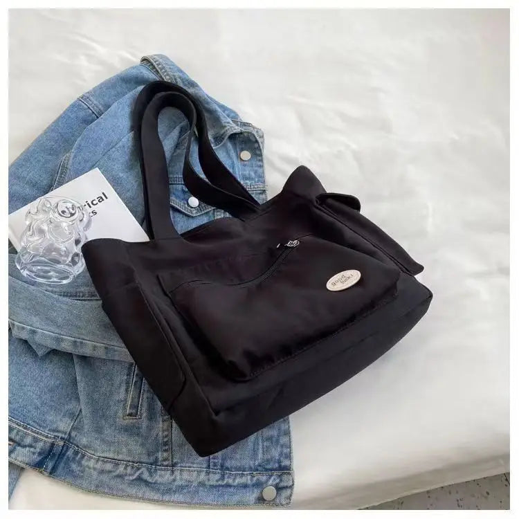 Canvas tote bag med stor kapacitet