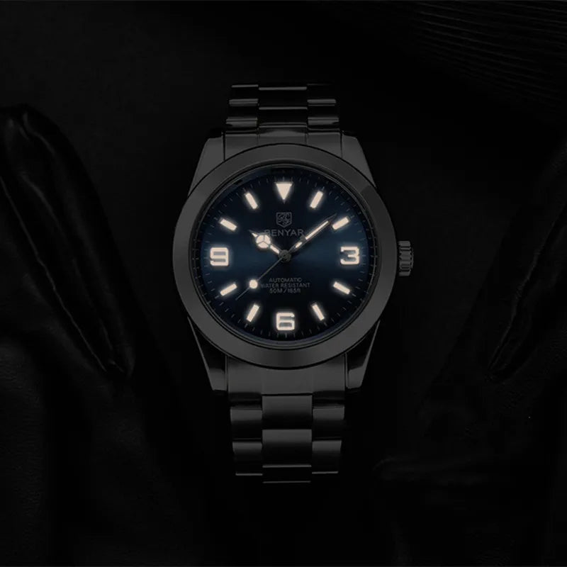 Automatisk herrklocka 41mm – klassisk design & 50m vattentät
