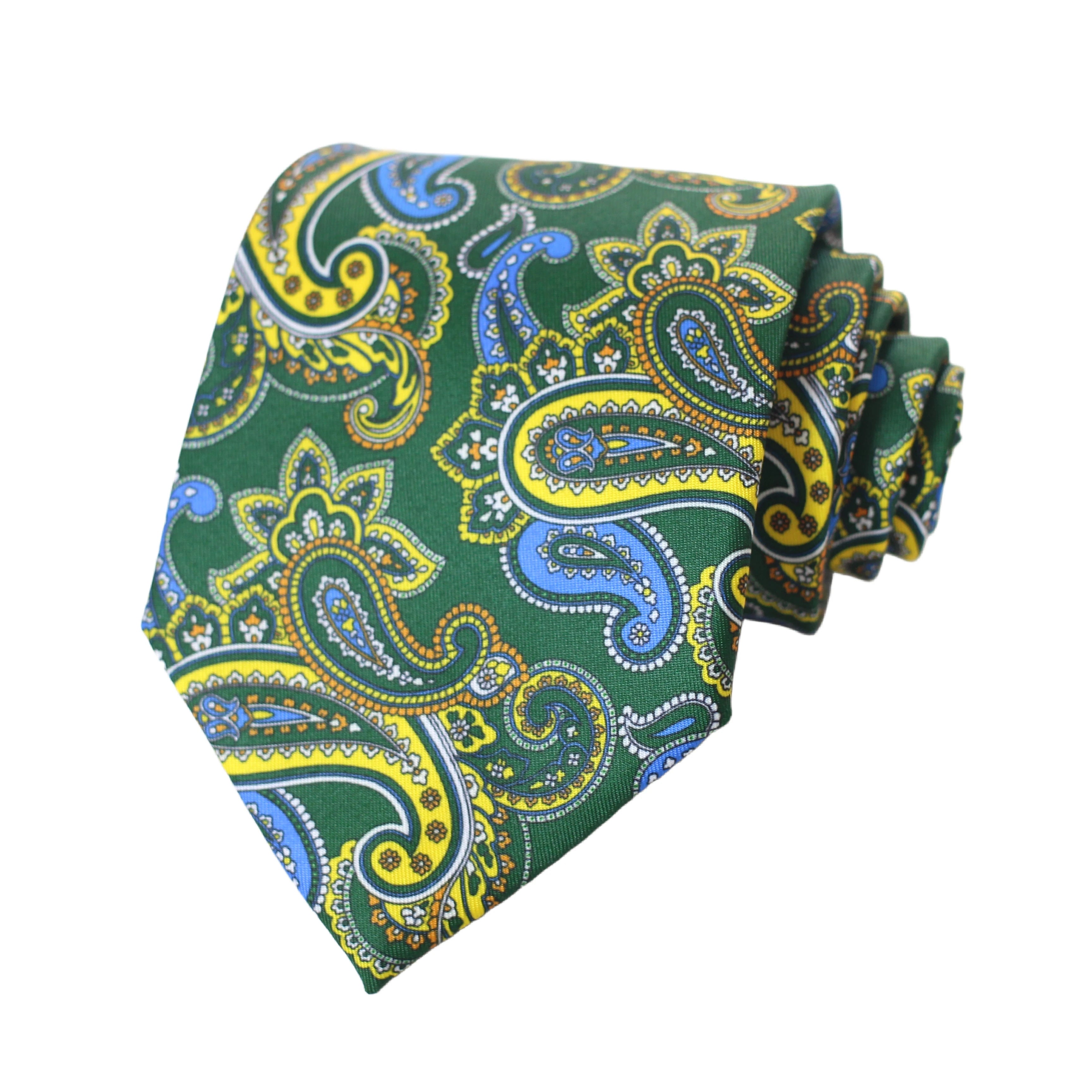 Paisleyslips Röd/Blå 9 cm – Elegant & modern stil