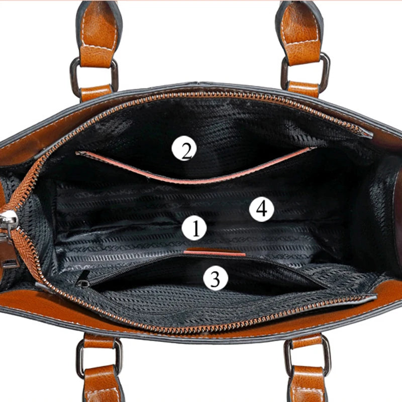 Väska dam – handväska i läder äkta läder modell 2