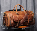 Weekendbag i äkta läder herr – vintage duffel