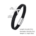 Infinity läderarmband herr – svart & rostfritt stål