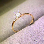 Ring dam – minimalistisk ring med zirkonia cc-inspirerade