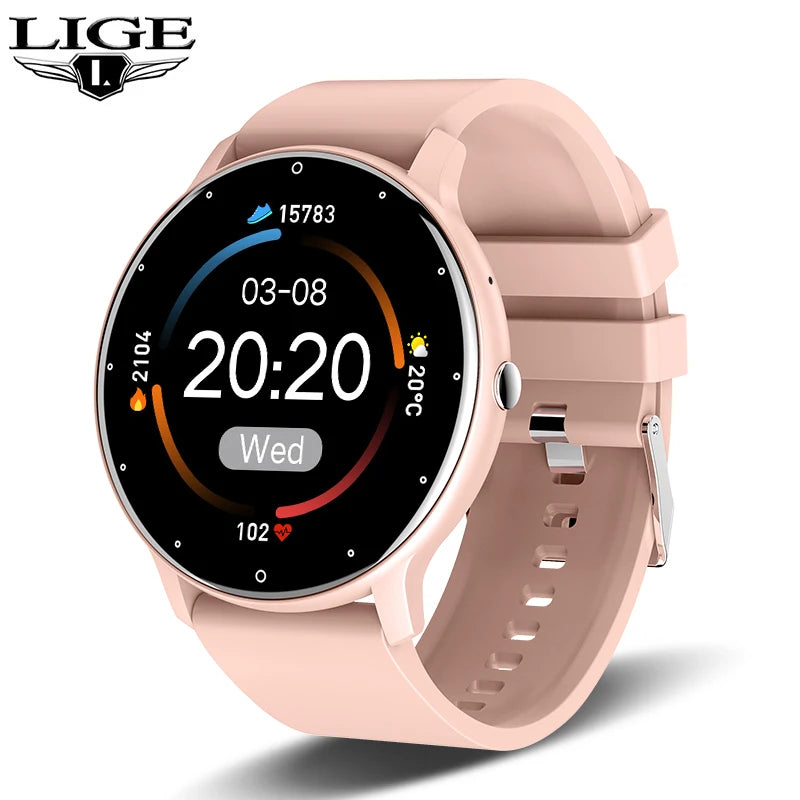LIGE Smartwatch 1.28” – Bluetooth-samtal & pulsmätning