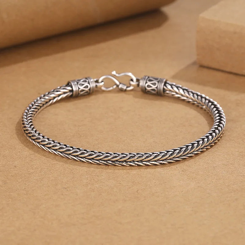 Silverarmband för dam – 20 cm vintage charmarmband