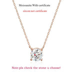 Halsband dam – moissanite halsband i roséguld i guldton