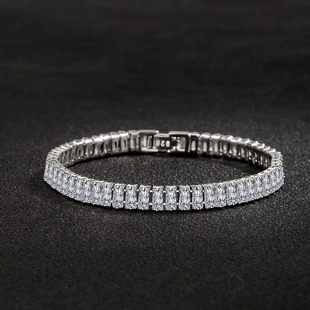 925 Sterling silver armband med kristaller