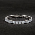 925 Sterling silver armband med kristaller