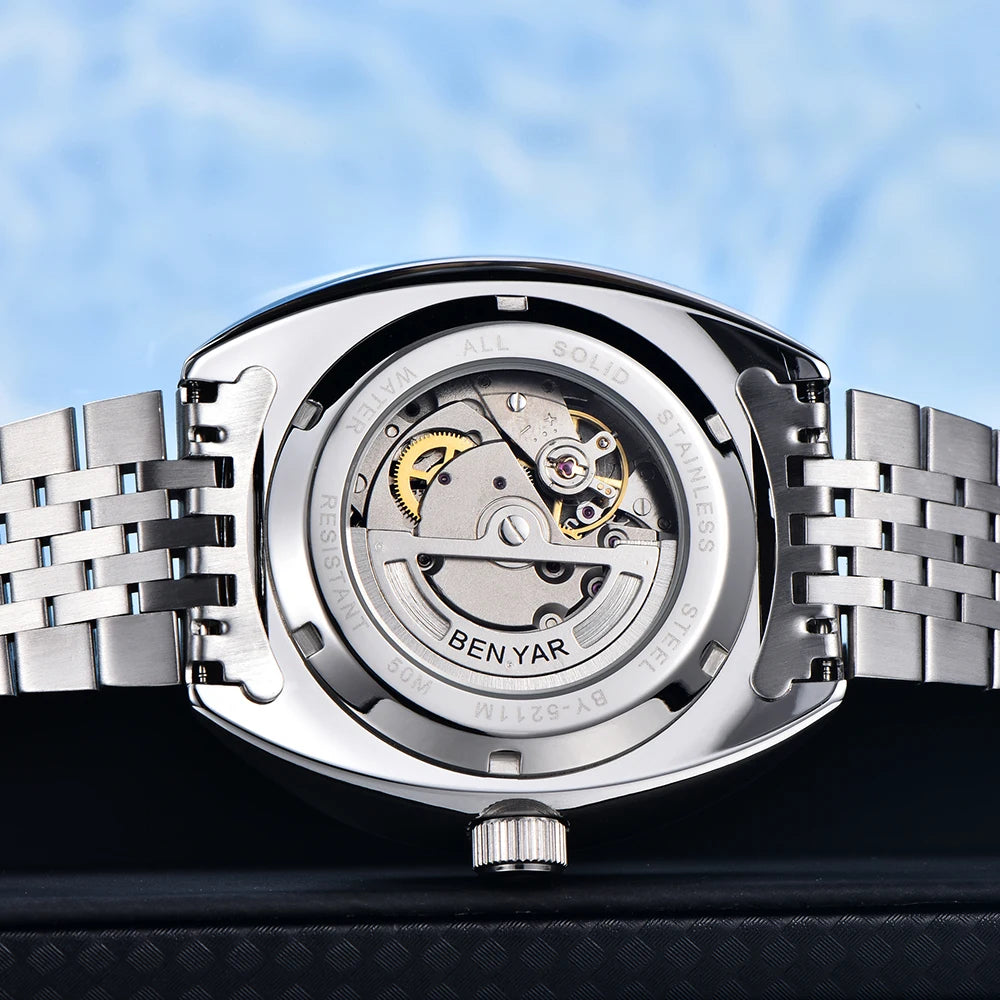 Herrklocka Benyar automatisk 42 mm – Sport & dykstil 50M