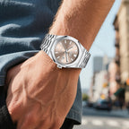 LIGE 89181 Herrklocka Quartz med Datum och Stållänk