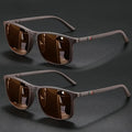 2/3-pack Fyrkantiga Solglasögon – Vintage Unisex UV400