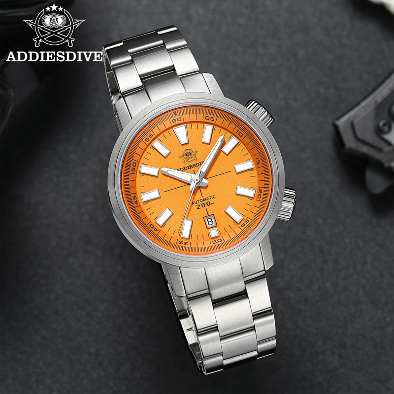 ADDIESDIVE Automatisk Dykarklocka 42mm – Safirglas & 200M Vattentät