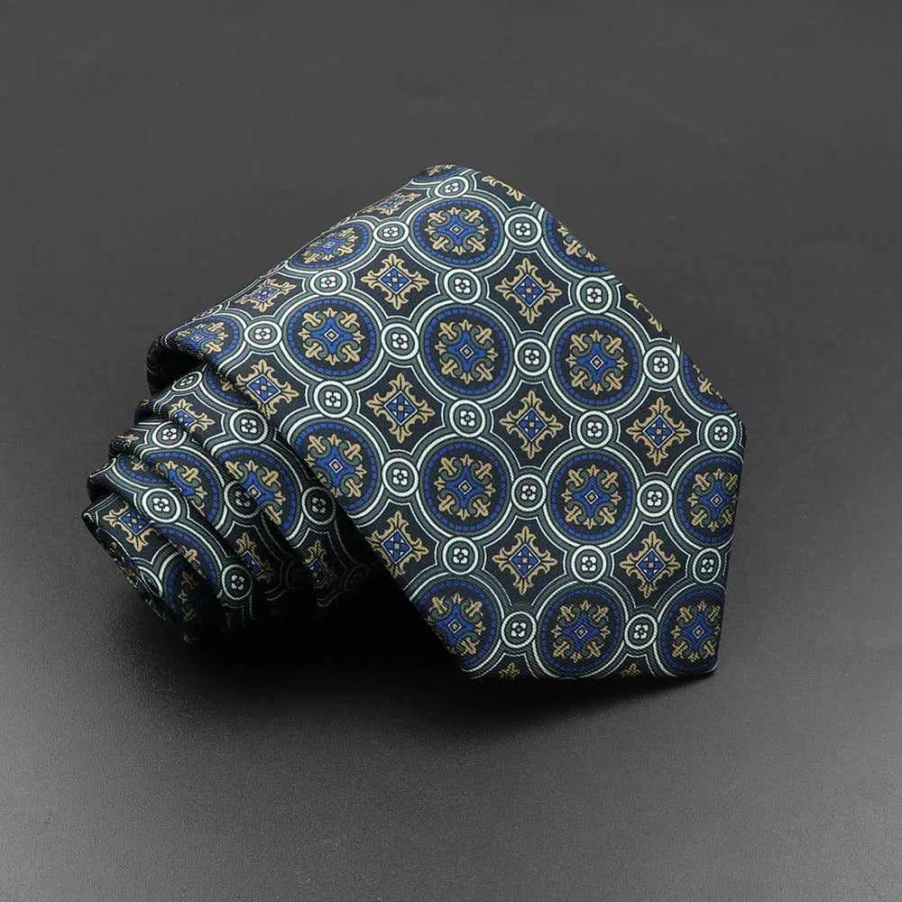 Slips herr 7,5 cm – färgglad prickig & floral