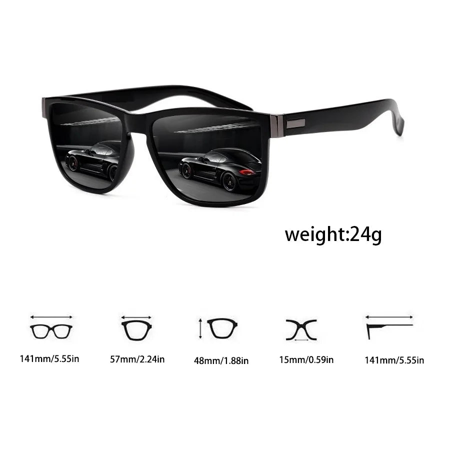 3-pack Fyrkantiga Solglasögon – UV400 Unisex Trend