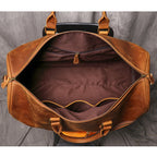 Resväska i äkta läder – Vintage duffel bag