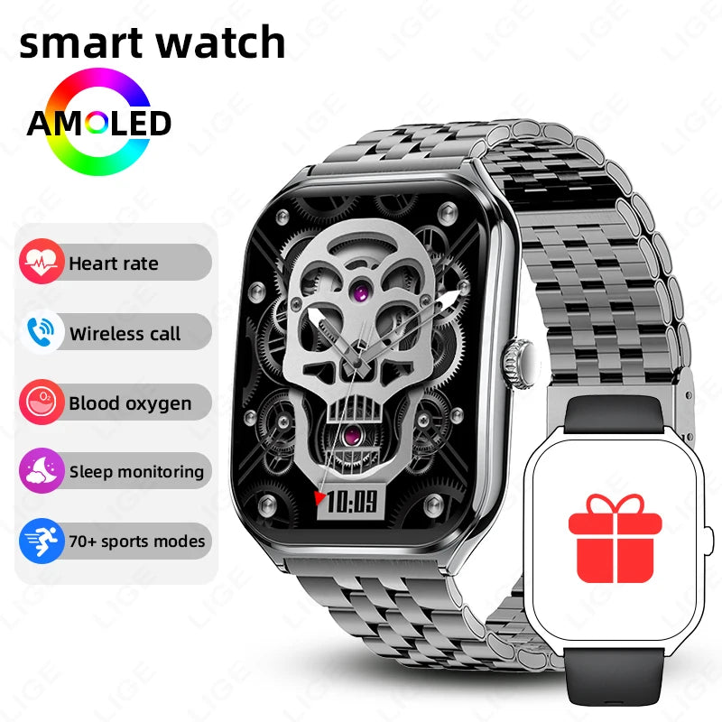 LIGE Ultra Thin Smartwatch 1.96” – AMOLED & Bluetooth-samtal