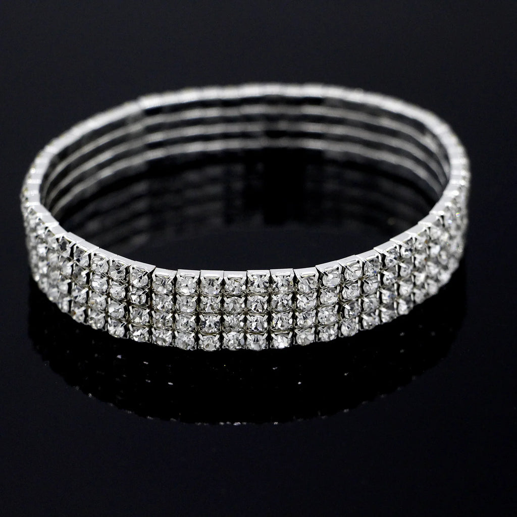 Fotlänk dam strass – multilayer kristallkedja
