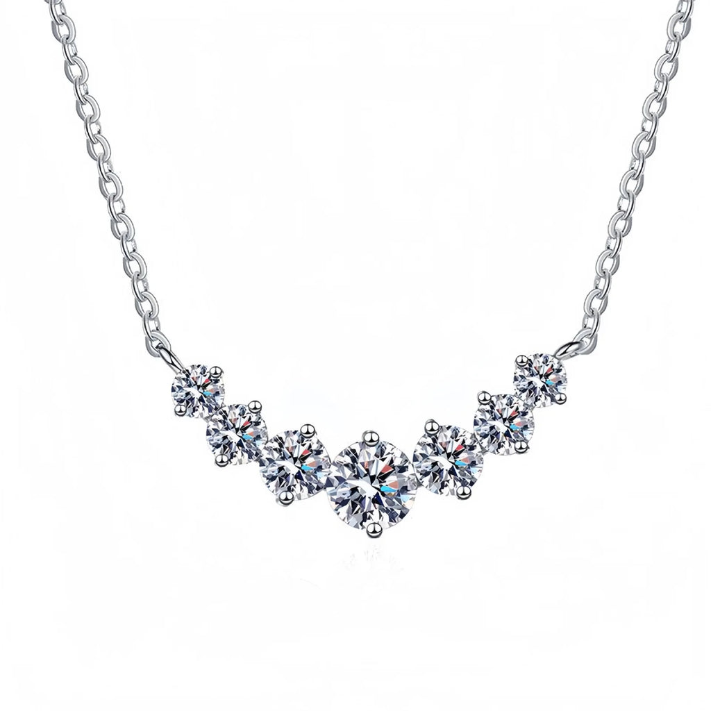 925 sterling silver halsband dam med zirkon – elegant cirkelhänge