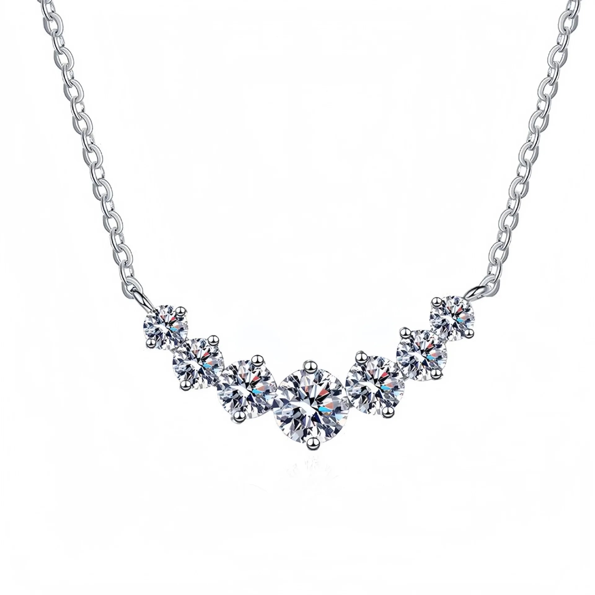 925 sterling silver halsband dam med zirkon – elegant cirkelhänge