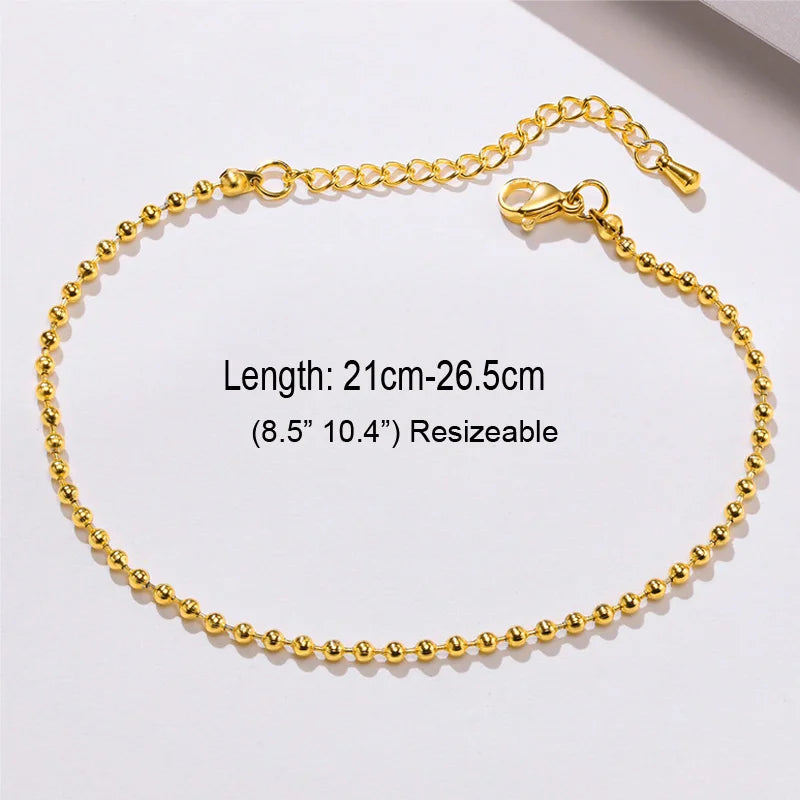 Fotlänk dam snake chain – rostfritt stål