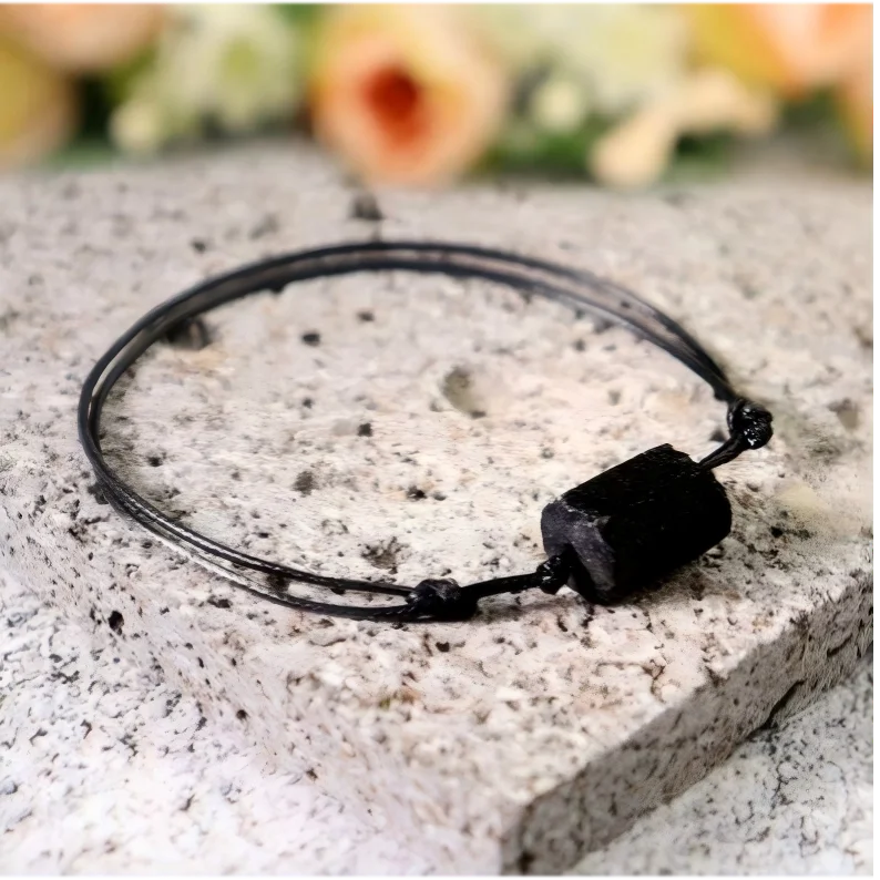 Svart turmalin armband – Naturligt stenarmband