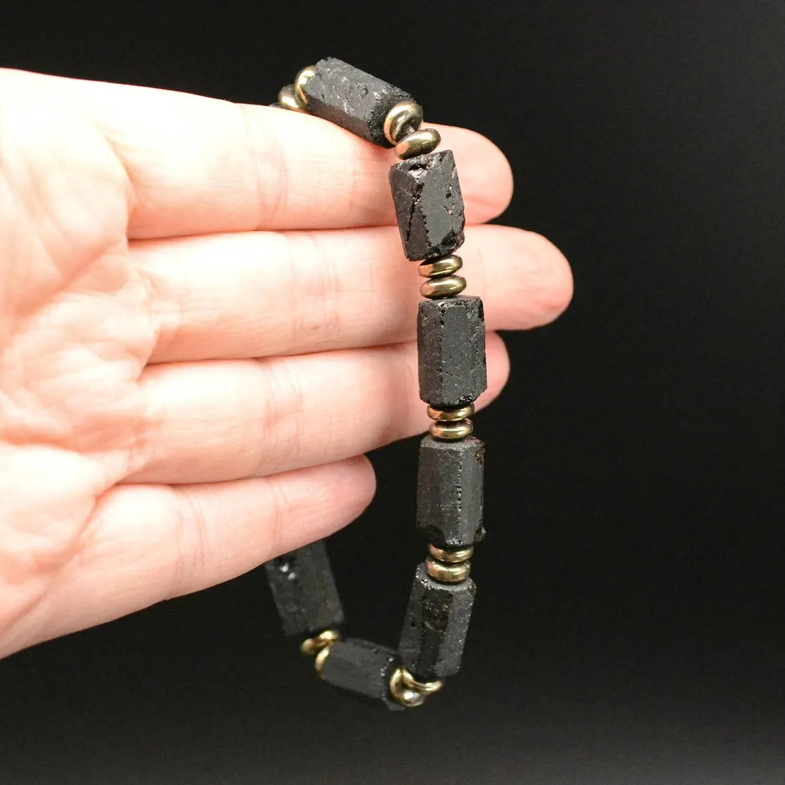 Svart turmalin armband – Naturligt stenarmband