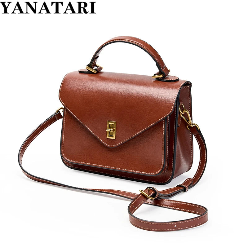Axelväska i äkta läder dam – klassisk & kompakt crossbody