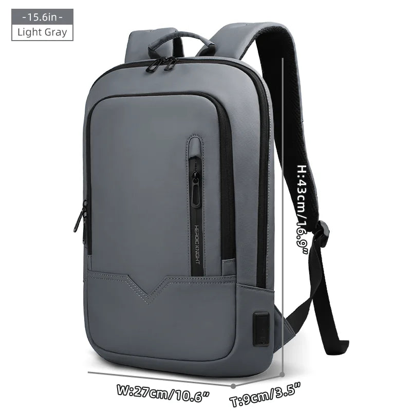 Heroic Knight slim datorryggsäck 15,6–17 tum med laddningsport