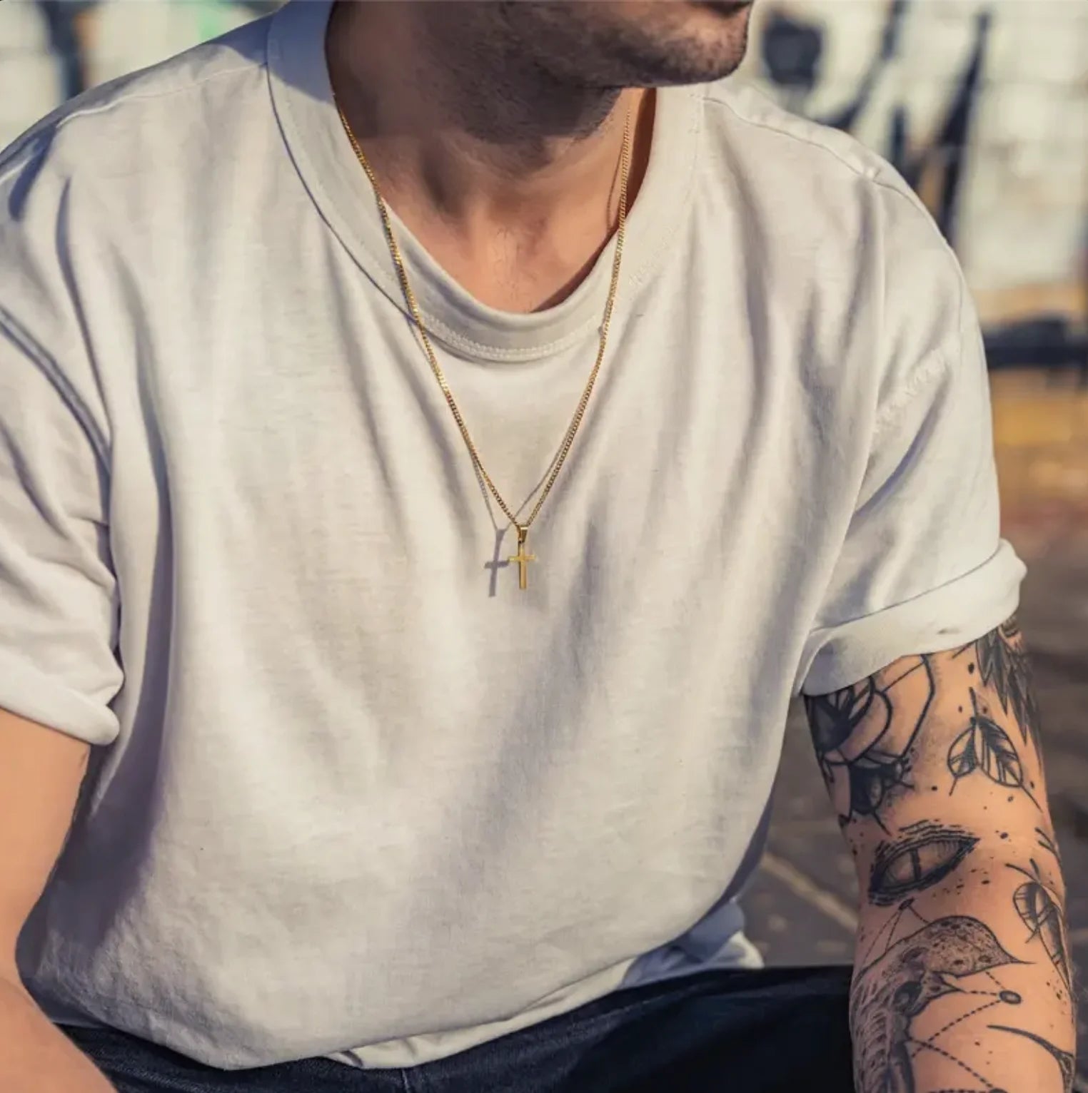 Personligt halsband i rostfritt stål – herr