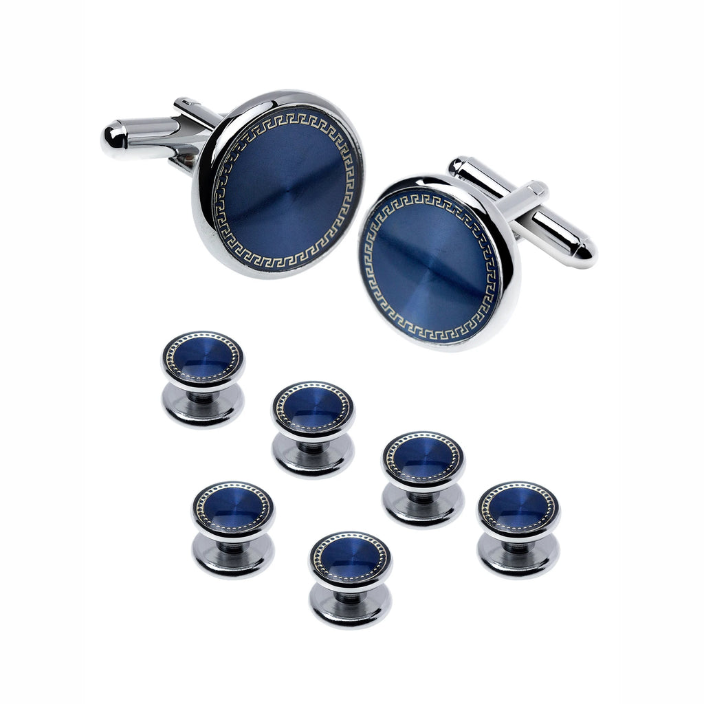 Trendiga manschettknappar – 8‑pack i kopparlegering