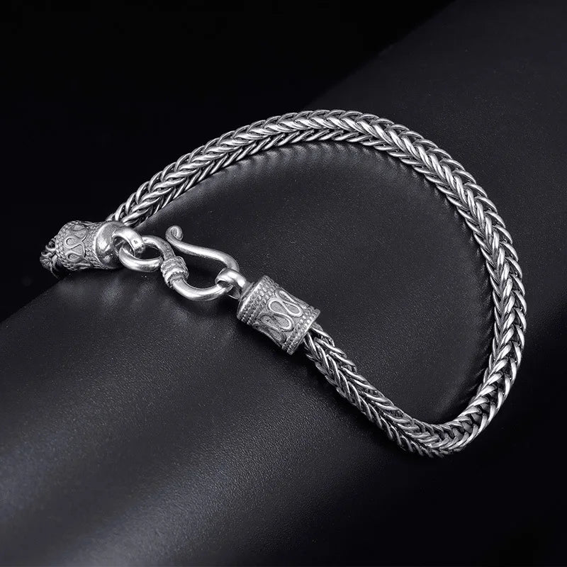 Silverarmband för dam – 20 cm vintage charmarmband