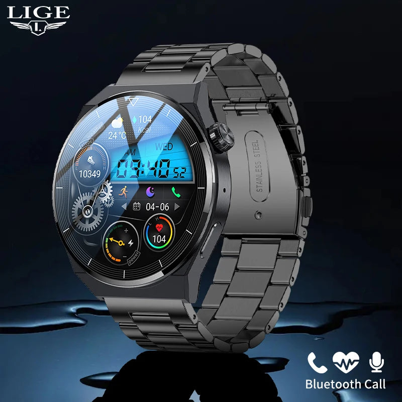 LIGE NFC Smartwatch 1.36” – AMOLED & trådlös laddning