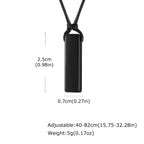 Stenhalsband med svart rep – justerbart