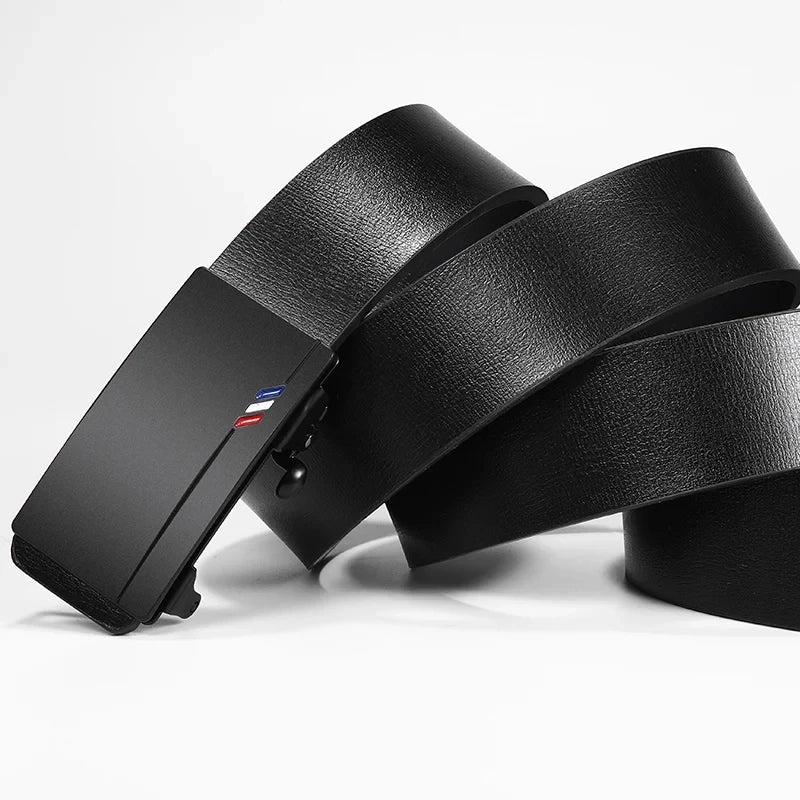 Herrbälte i läder med automatiskt spänne – elegant och stilrent 3,8 cm