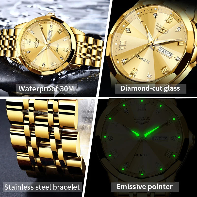 LIGE damklocka med analog och digital display