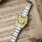 Fyrkantig damklocka i rostfritt stål – stilren quartzklocka