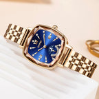 SKMEI Damklocka L7090 – Elegant fyrkantig klocka i rostfritt stål