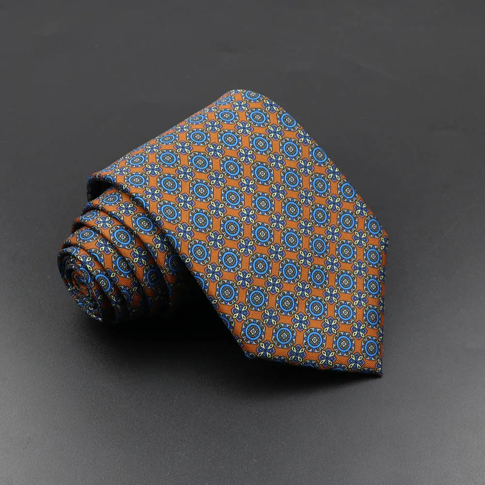 Slips herr 7,5 cm – färgglad prickig & floral