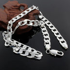 Klassiskt kedjehalsband 6 mm i 925 silver – unisex