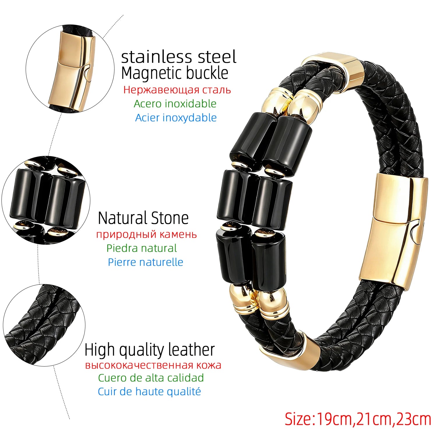 Armband herr – stenarmband med magnetlås