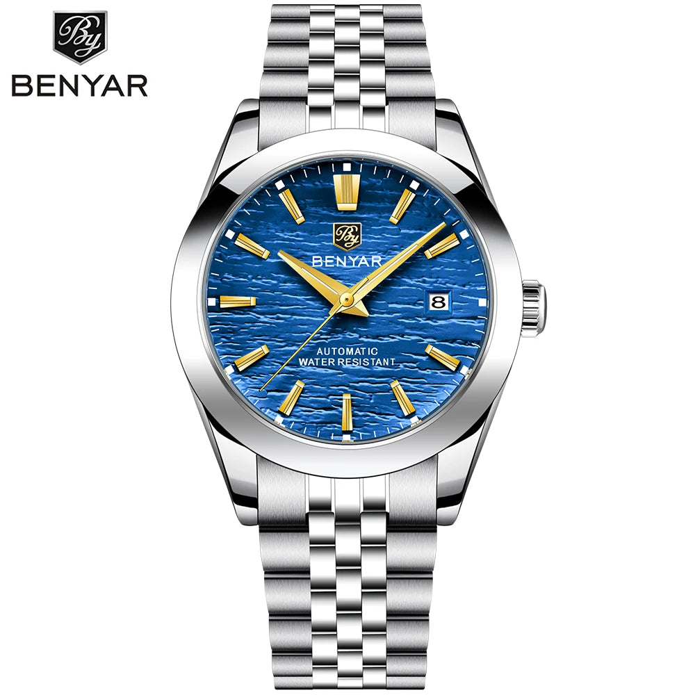 BENYAR Automatisk Herrklocka 40 mm – Sport & dykstil 50M
