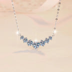 925 sterling silver halsband dam med zirkon – elegant cirkelhänge