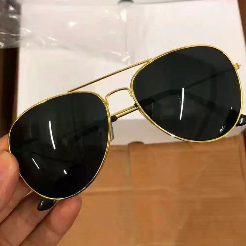 Solglasögon pilot rund – UV400 för dam & herr