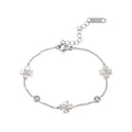 ORSA JEWELS damarmband – blomma med zirkonia i rostfritt stål