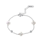ORSA JEWELS damarmband – blomma med zirkonia i rostfritt stål