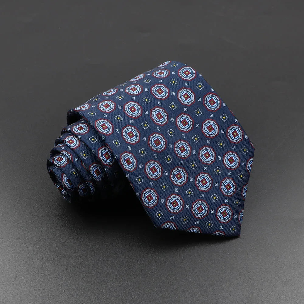 Slips herr 7,5 cm – färgglad prickig & floral