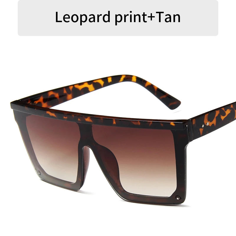 Vintage Flat Top Solglasögon – fyrkantiga UV400 shades unisex