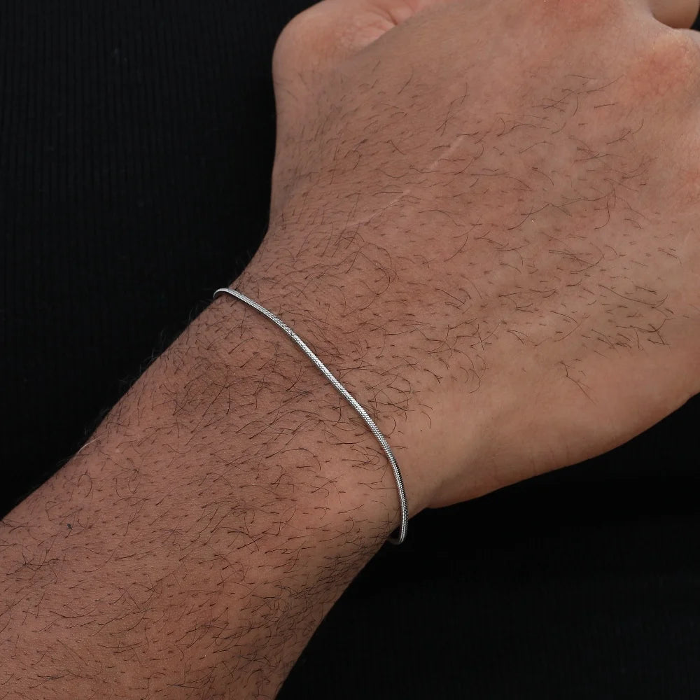Rostfritt stålarmband – Minimalistiskt kedjearmband för män & kvinnor