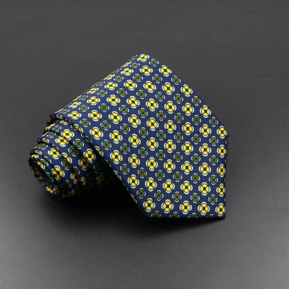 Slips herr 7,5 cm – färgglad prickig & floral